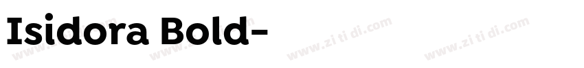 Isidora Bold字体转换